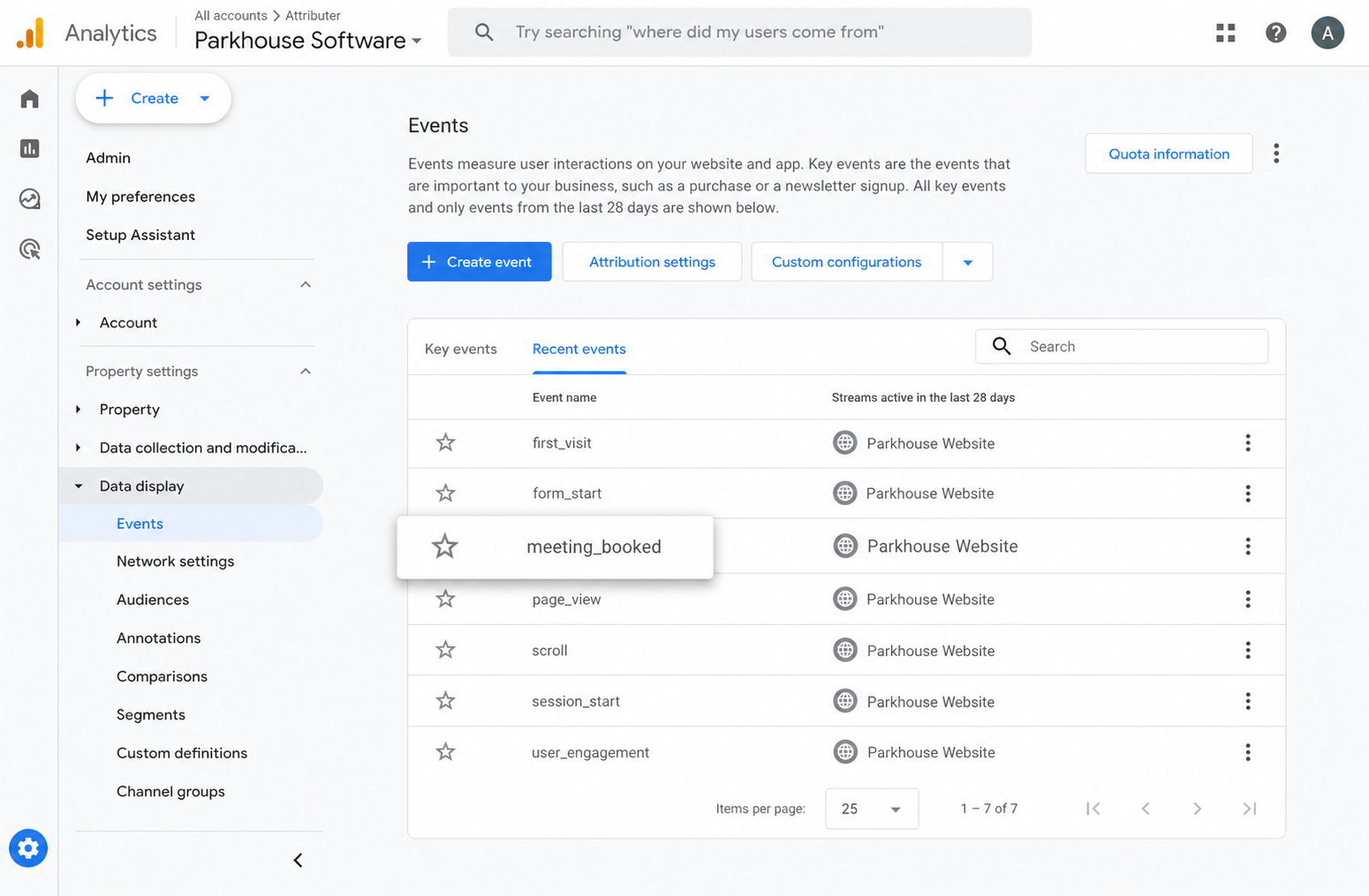 Google Analytics Mark as Key Event